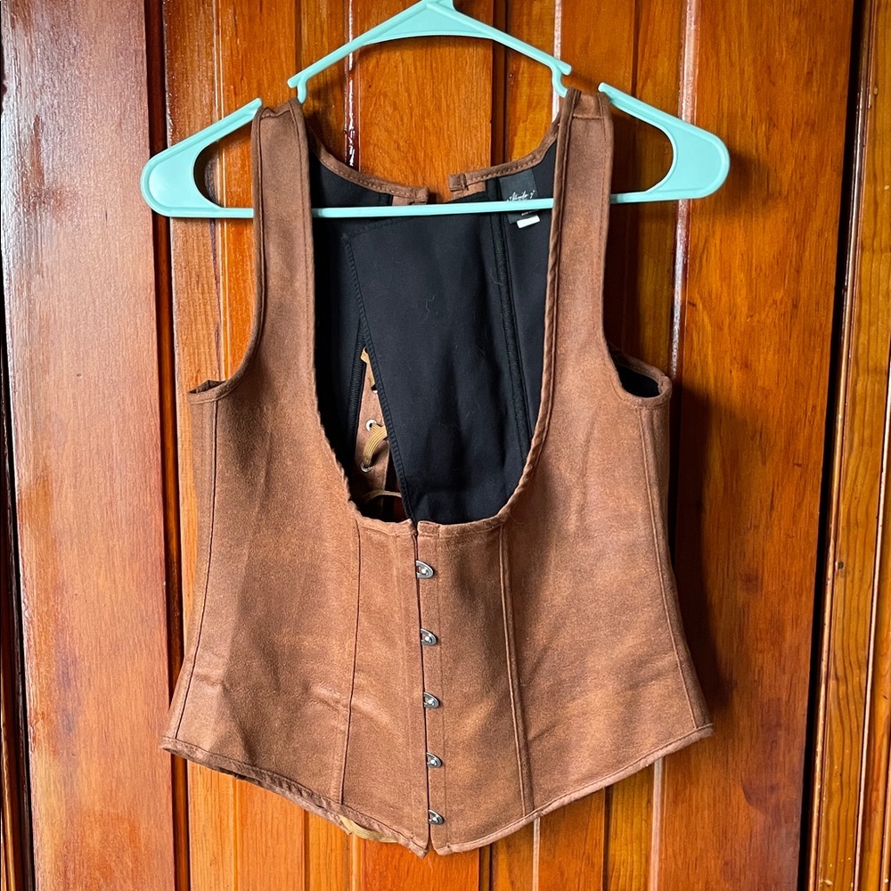 Cosplay/ Ren Faire medium corset faux suede
